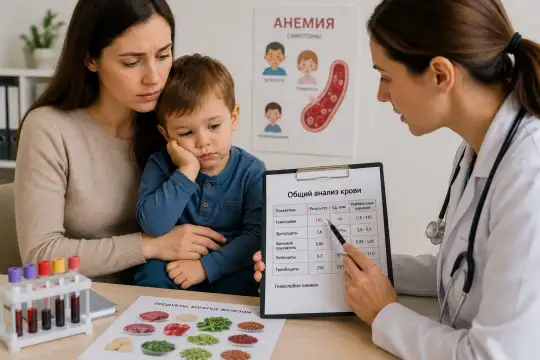 Почему у ребенка низкий гемоглобин